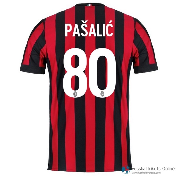 AC Milan Trikot Heim Pasalic 2017-18 Fussballtrikots Günstig